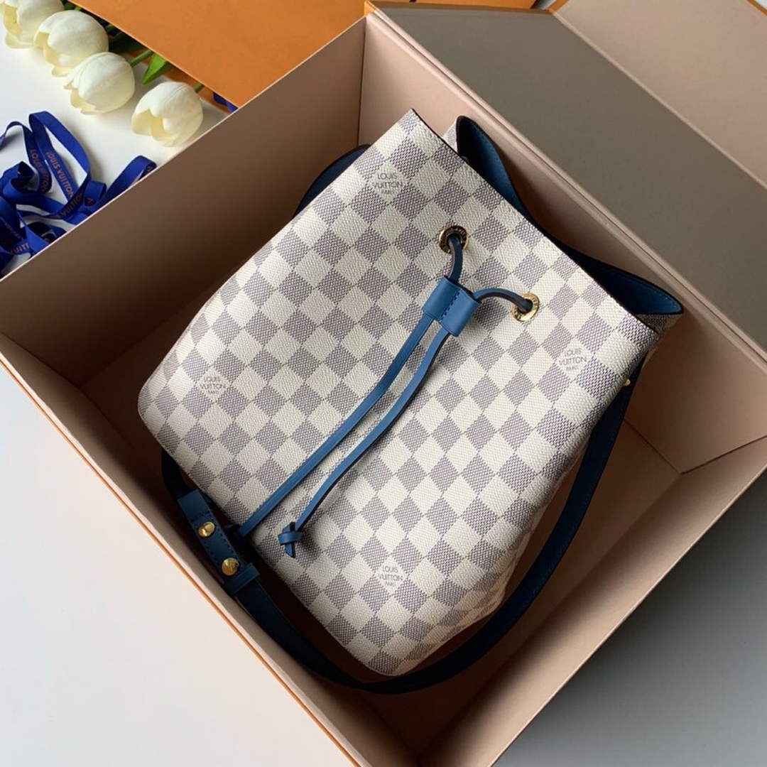 Louis Vuitton N40153 NéoNoé MM Bucket Bag Damier Azur Canvas