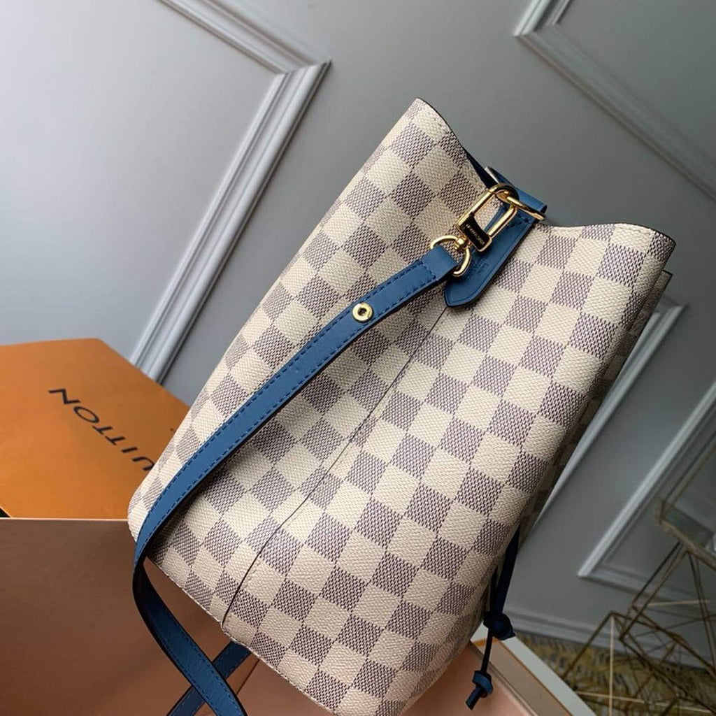 Louis Vuitton N40153 NéoNoé MM Bucket Bag Damier Azur Canvas - 26 x 26 x 17.5 cm / Damier Azur Canvas Blue - View 7