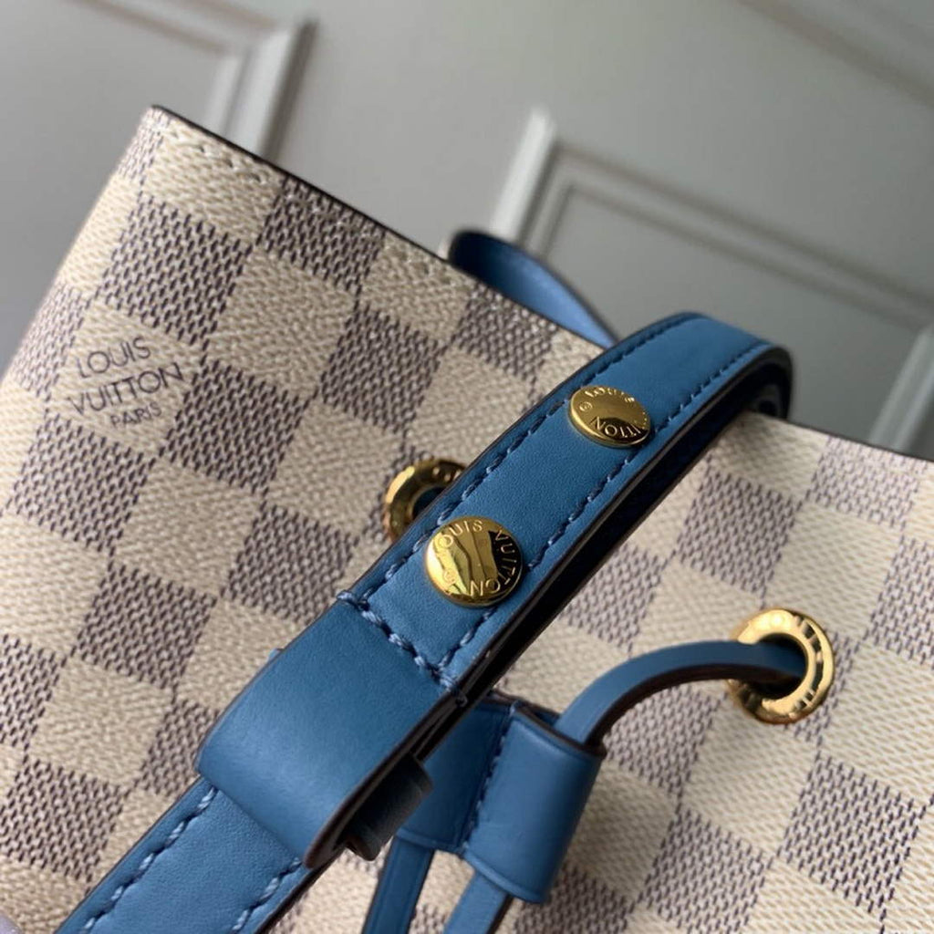 Louis Vuitton N40153 NéoNoé MM Bucket Bag Damier Azur Canvas - 26 x 26 x 17.5 cm / Damier Azur Canvas Blue - View 9