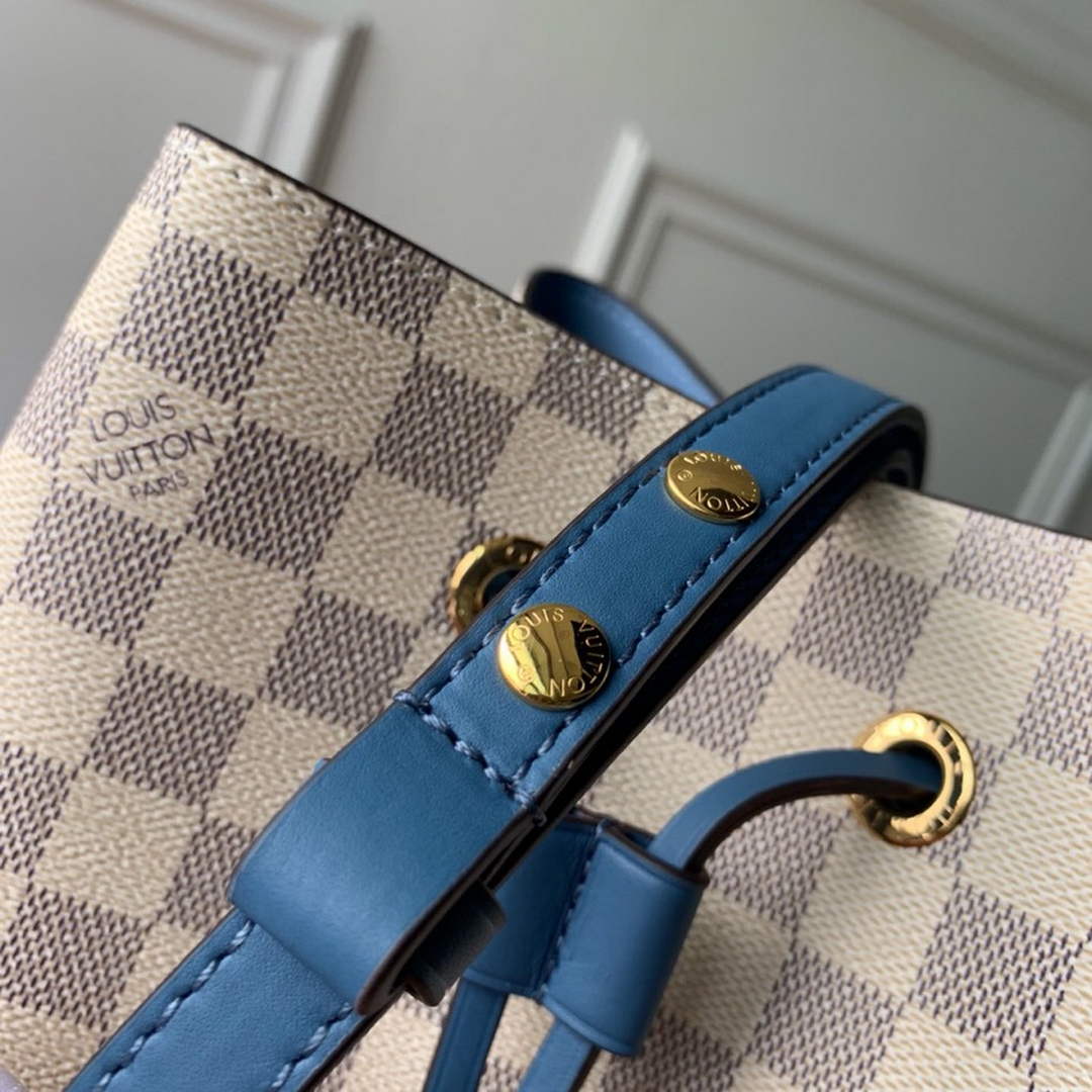 Louis Vuitton N40153 NéoNoé MM Bucket Bag Damier Azur Canvas - 26 x 26 x 17.5 cm / Damier Azur Canvas Blue - View 9