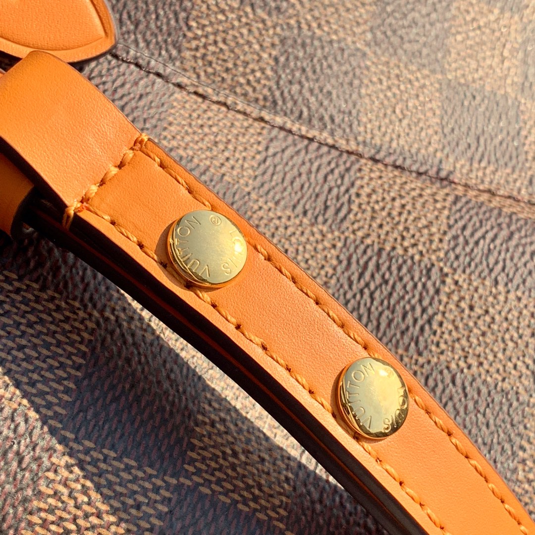 Louis Vuitton N40213 NéoNoé MM Bucket Bag Damier Ebène canvas - 26 x 26 x 17.5 cm / Damier Ebène canvas Yellow - View 5
