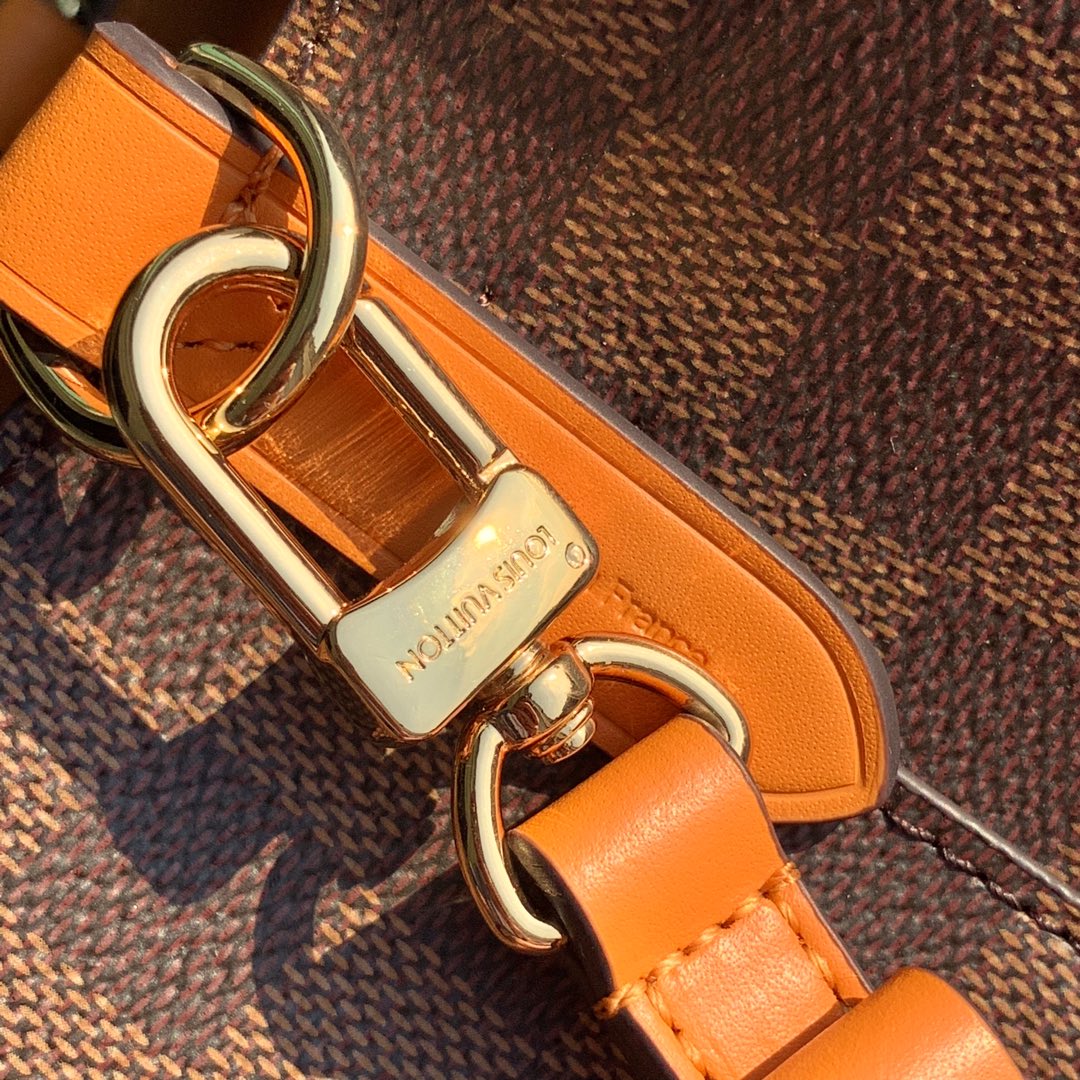Louis Vuitton N40213 NéoNoé MM Bucket Bag Damier Ebène canvas - 26 x 26 x 17.5 cm / Damier Ebène canvas Yellow - View 6