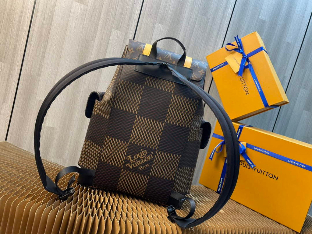 Louis Vuitton N40358 Christopher Backpack PM Giant Damier Ebene