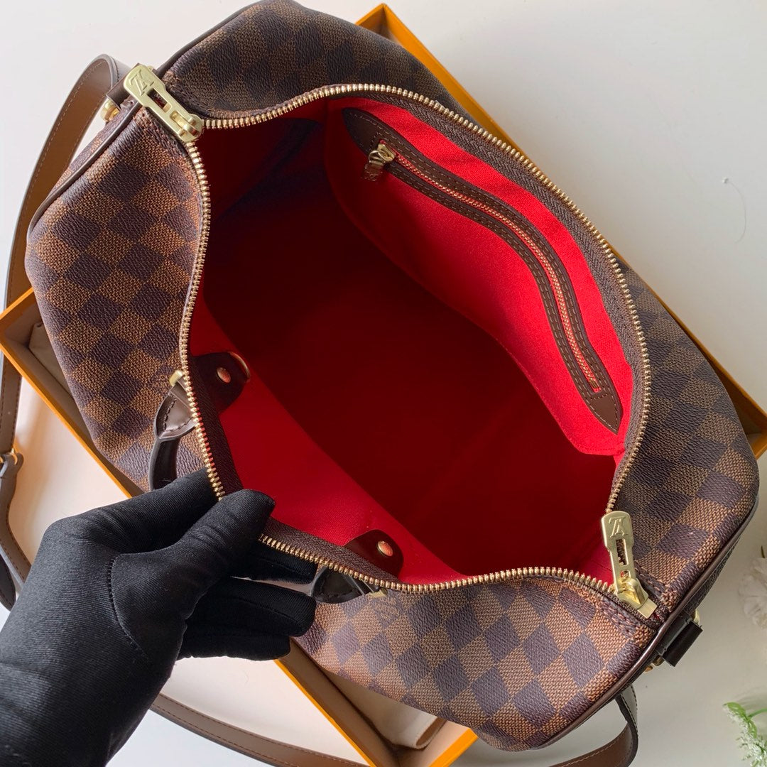 Louis Vuitton N41366 Speedy Bandoulière 35 Damier Ebene Canvas