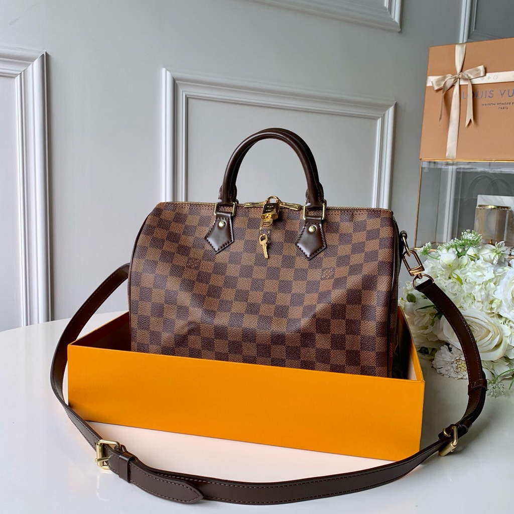 Louis Vuitton N41367 Speedy Bandouliere 30 Damier Ebene canvas