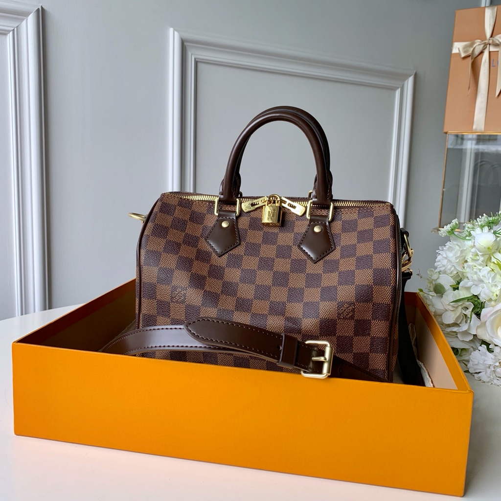 Louis Vuitton N41368 Speedy Bandoulière 25 Damier Ebene canvas