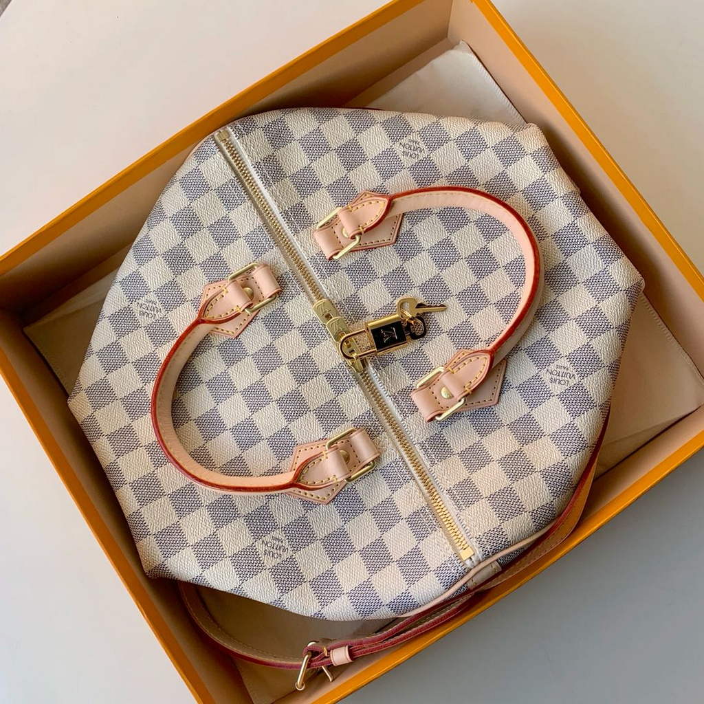 Louis Vuitton N41373 Speedy Bandouliere 30 Damier Azur canvas