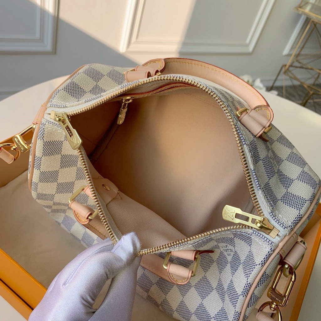 Louis Vuitton N41373 Speedy Bandouliere 30 Damier Azur canvas