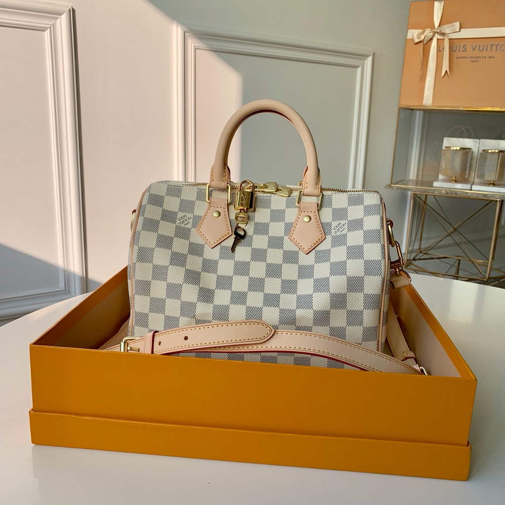 Louis Vuitton N41374 Speedy Bandoulière 25 Damier Azur canvas