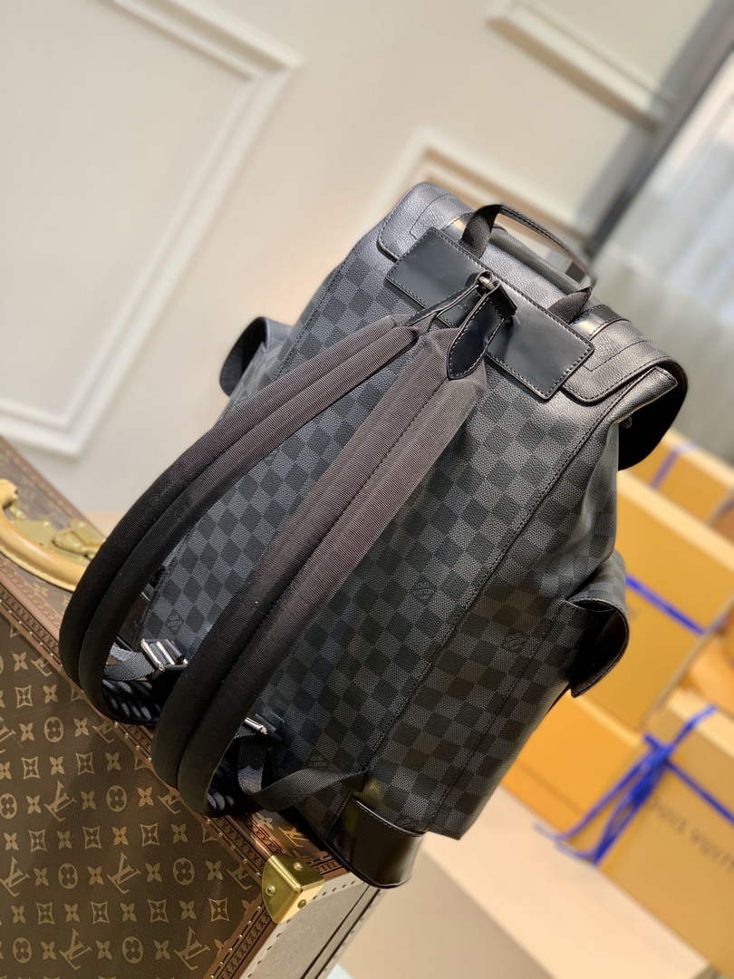 Louis Vuitton N41379 Christopher Backpack MM Damier Graphite canvas body