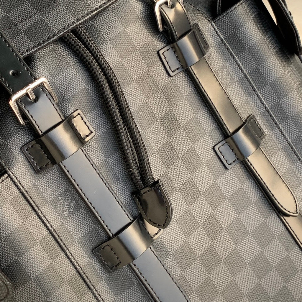 Louis Vuitton N41379 Christopher Backpack MM Damier Graphite canvas body