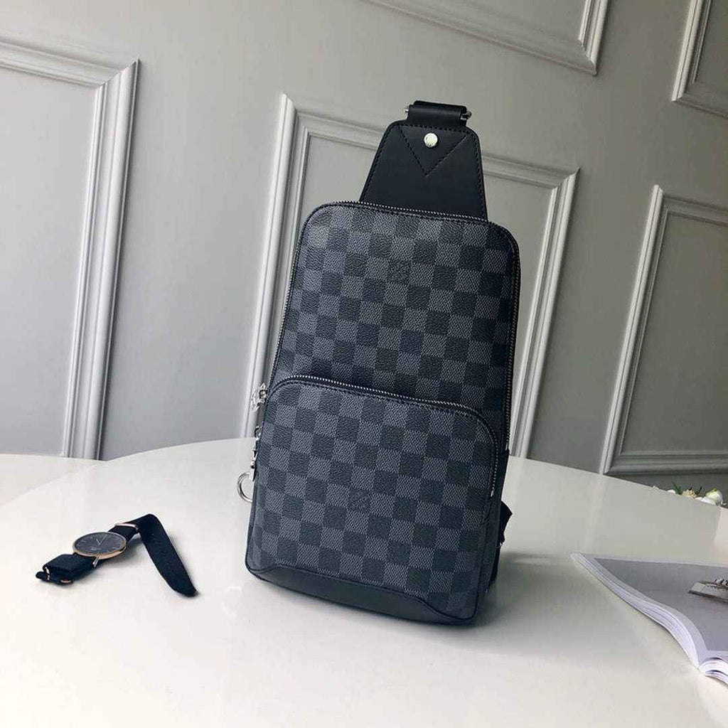Louis Vuitton N41719 Avenue Sling Bag Damier Graphite Canvas