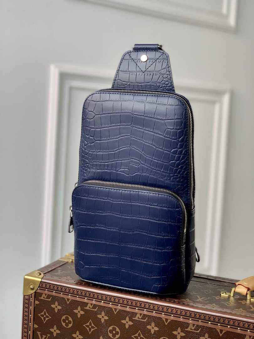 Louis Vuitton N41720 Avenue Sling Bag Damier Leather Blue