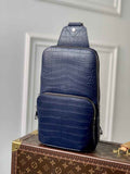 Louis Vuitton N41720 Avenue Sling Bag Damier Leather Blue