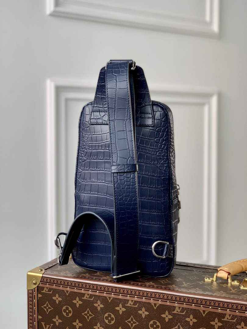Louis Vuitton N41720 Avenue Sling Bag Damier Leather Blue