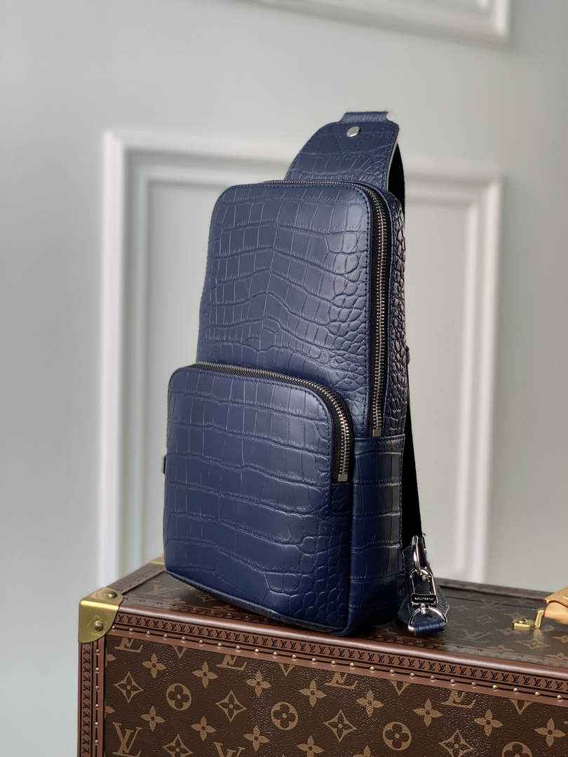 Louis Vuitton N41720 Avenue Sling Bag Damier Leather Blue