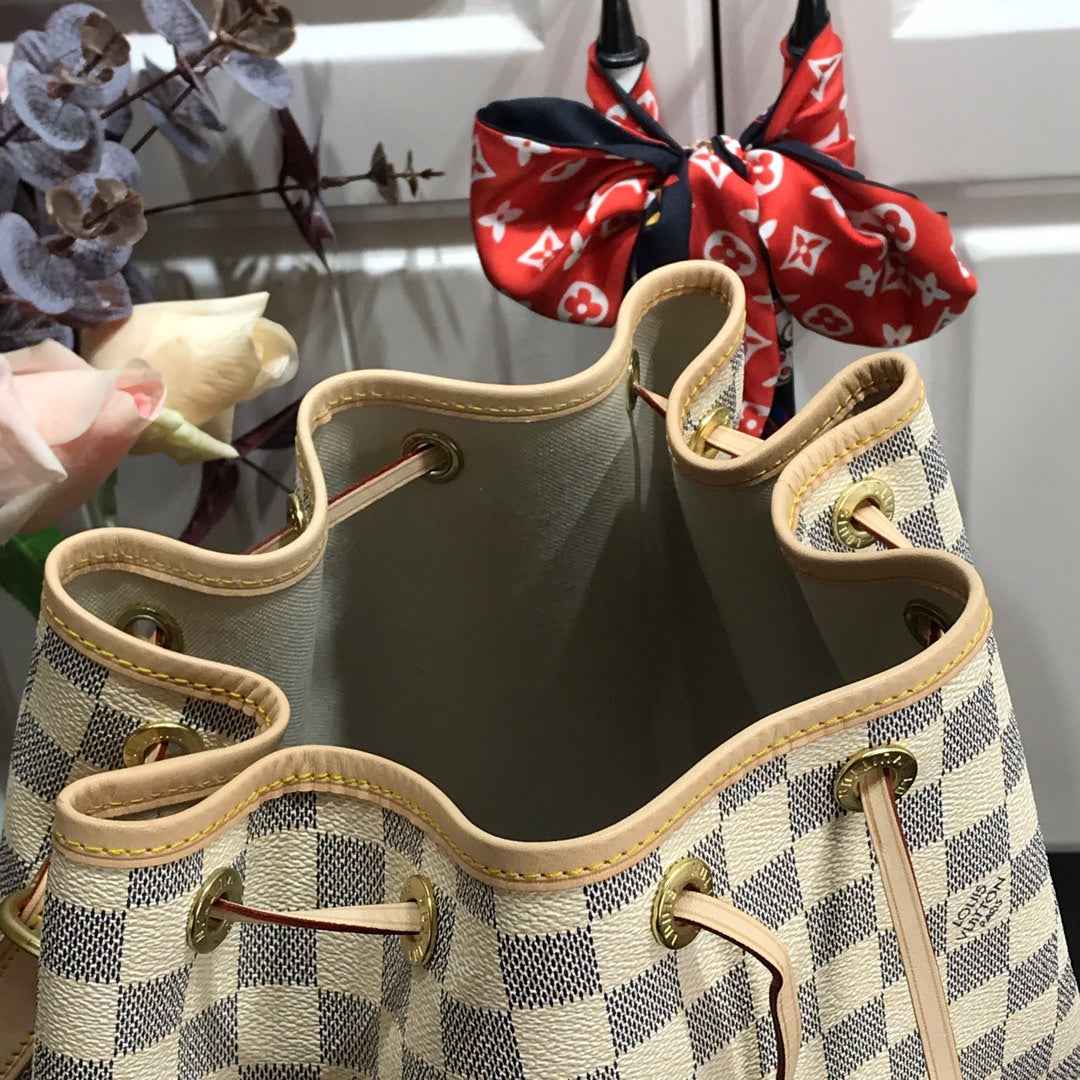 Louis Vuitton N42222 Noé Bucket Bag Damier Azur Canvas