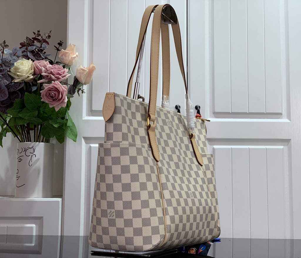 Louis Vuitton N51262 Totally MM Tote Bag Damier Azur - Default Title - View 2