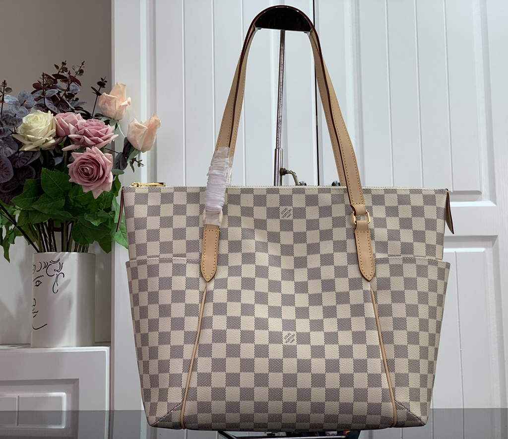 Louis Vuitton N51262 Totally MM Tote Bag Damier Azur - Default Title - View 3