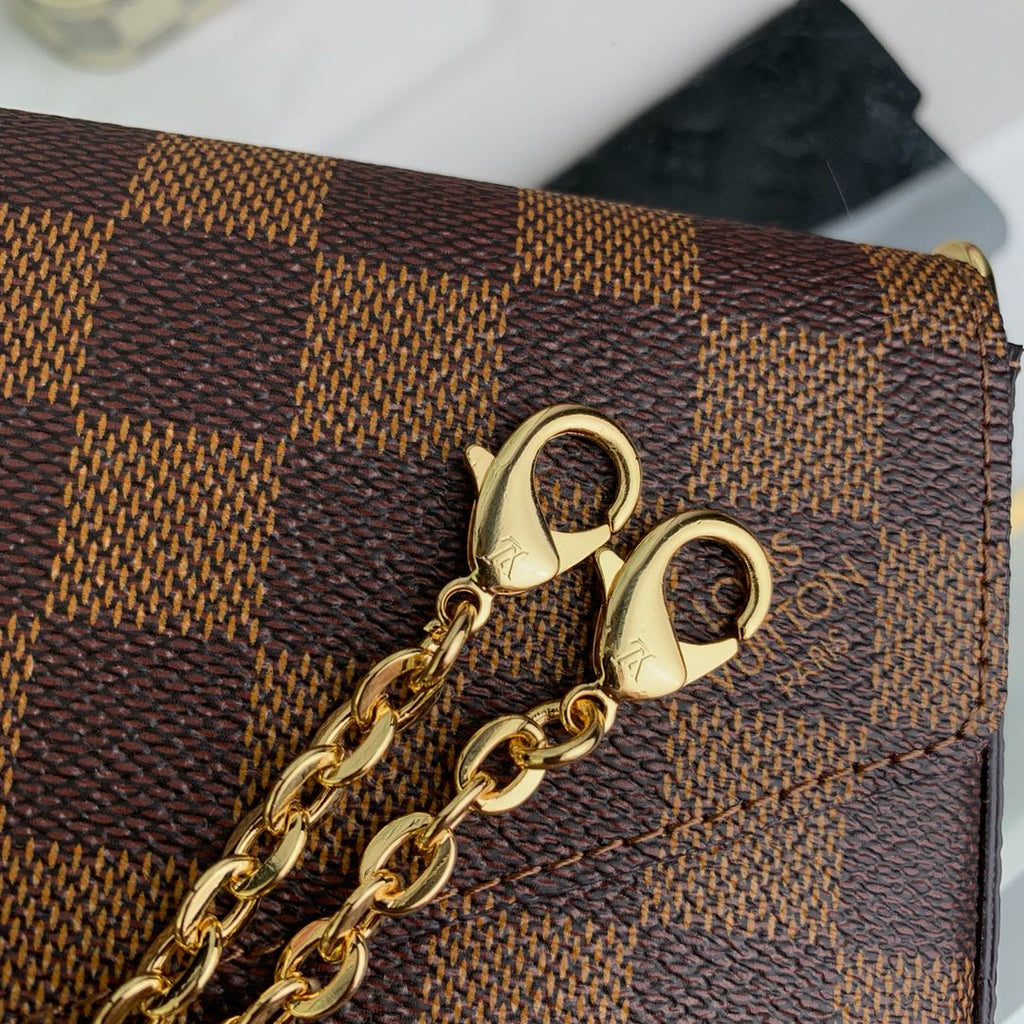 Louis Vuitton N63032 Félicie Pochette Damier Ebene canvas - 21 x 12 x 3 cm / Damier Ebene canvas - View 6