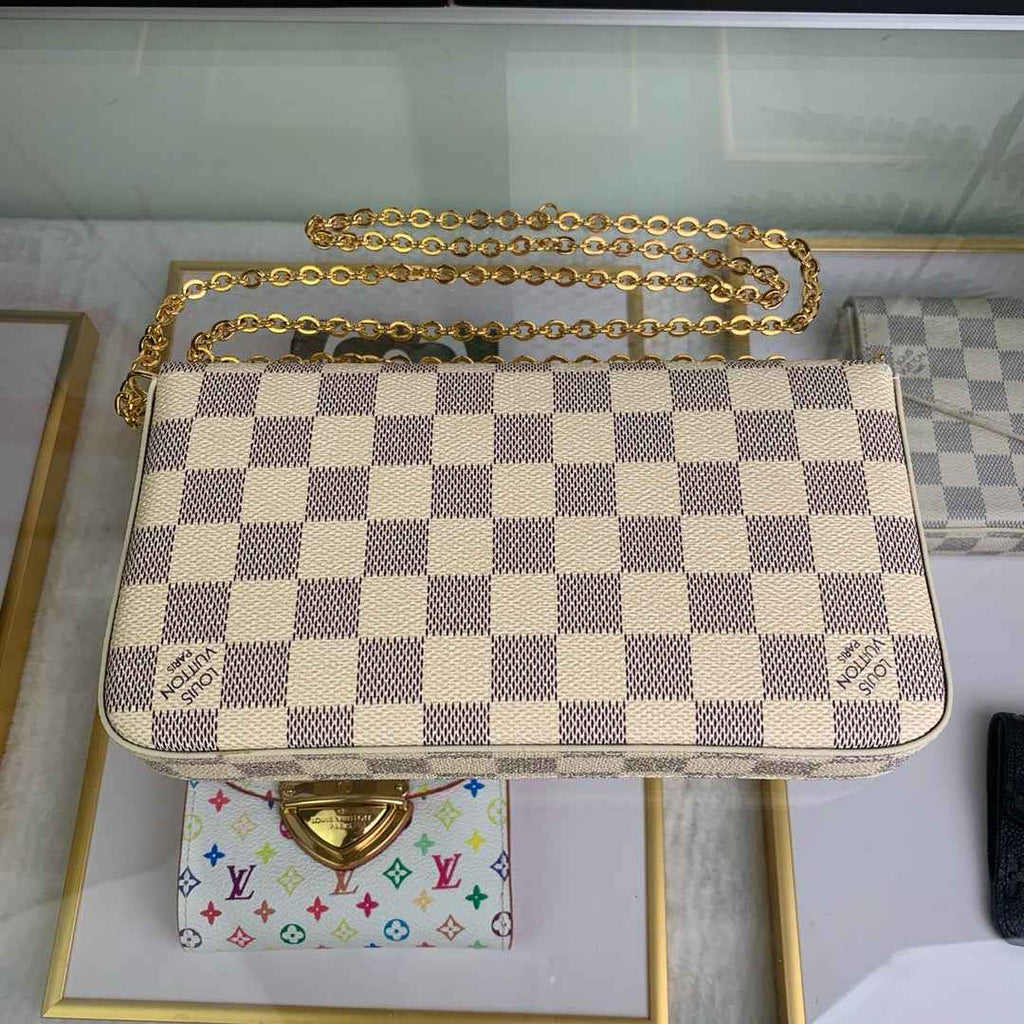Louis Vuitton N63106 Félicie Pochette Damier Azur canvas