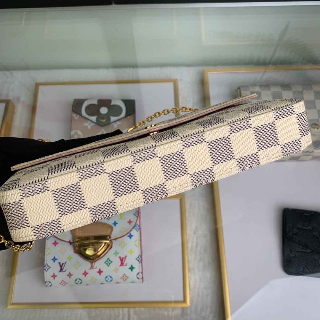 Louis Vuitton N63106 Félicie Pochette Damier Azur canvas