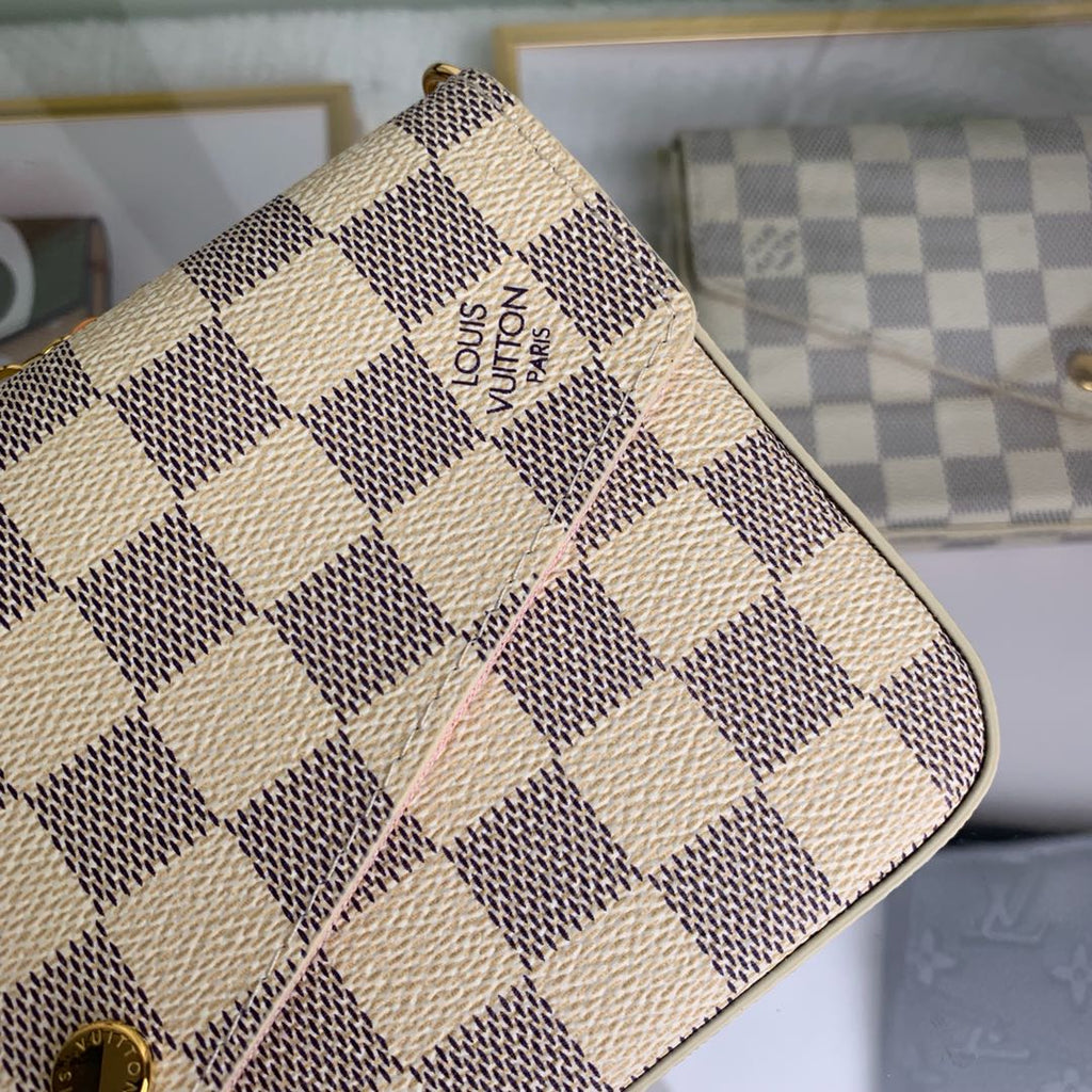 Louis Vuitton N63106 Félicie Pochette Damier Azur canvas - 21 x 12 x 3 cm / Damier Azur canvas - View 5