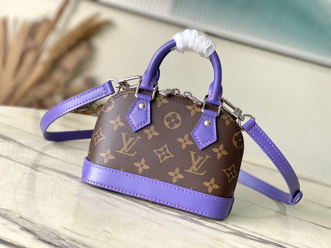 Louis Vuitton Nano Alma Monogram M83202 Purple