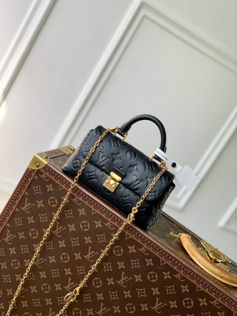 Louis Vuitton Nano Madeleine Bag, M12144 Black Leather - Default Title - View 1