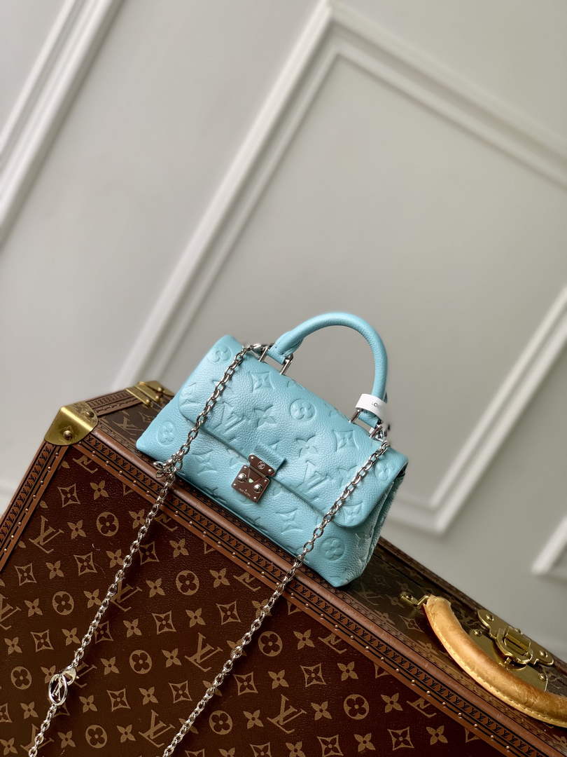 Louis Vuitton Nano Madeleine Bag, M12211 Blue Leather - Default Title - View 1