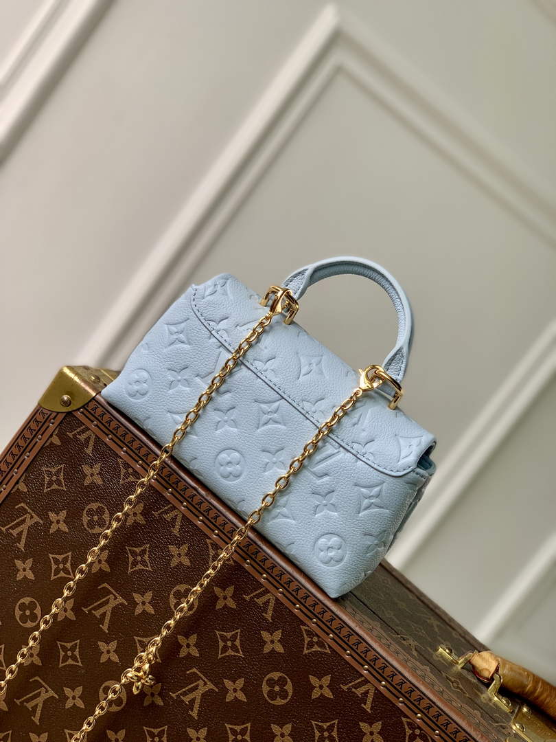 Louis Vuitton Nano Madeleine Bag, M29352 Blue Leather - Default Title - View 3
