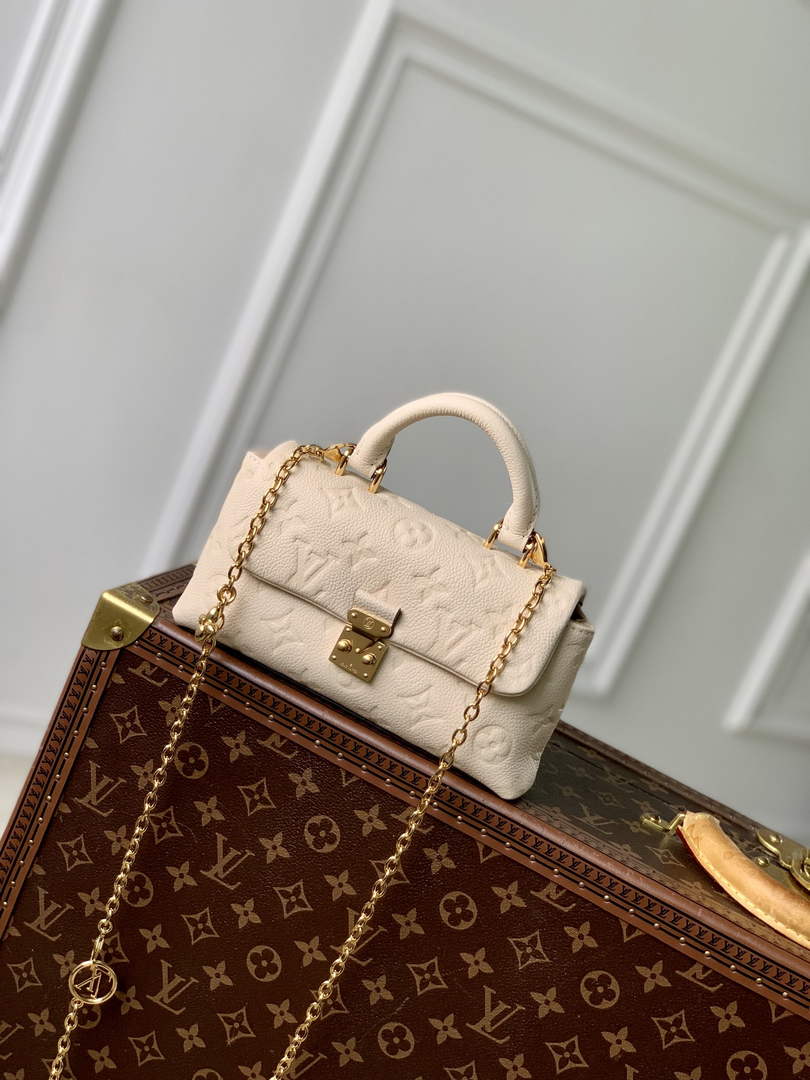 Louis Vuitton Nano Madeleine Bag, M12145 Cream Leather - Default Title - View 1