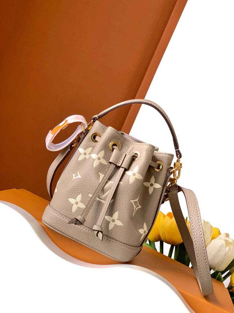Louis Vuitton Nano Noé Bag M46291 Gray Leather