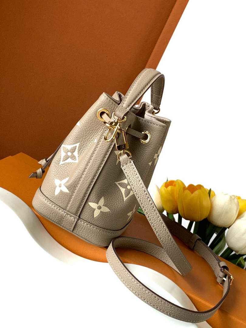 Louis Vuitton Nano Noé Bag M46291 Gray Leather