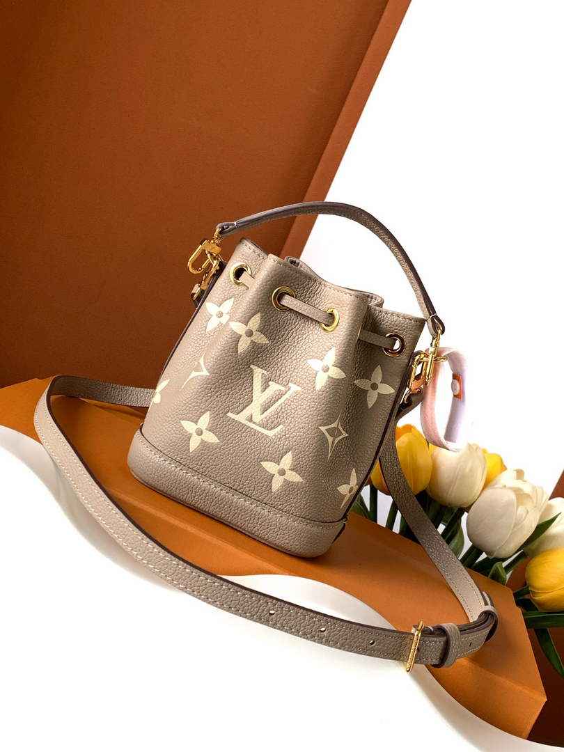 Louis Vuitton Nano Noé Bag M46291 Gray Leather