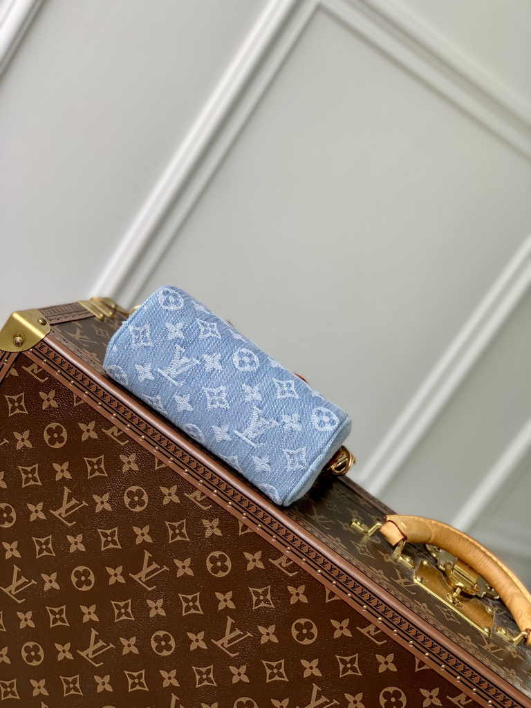Louis Vuitton Nano Speedy Bag M11212 Sky Blue Monogram denim