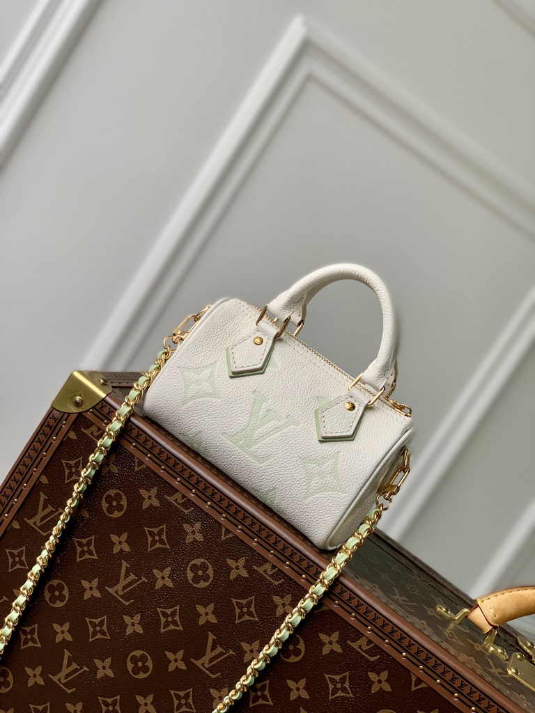 Louis Vuitton Nano Speedy Bag M24169 White Green