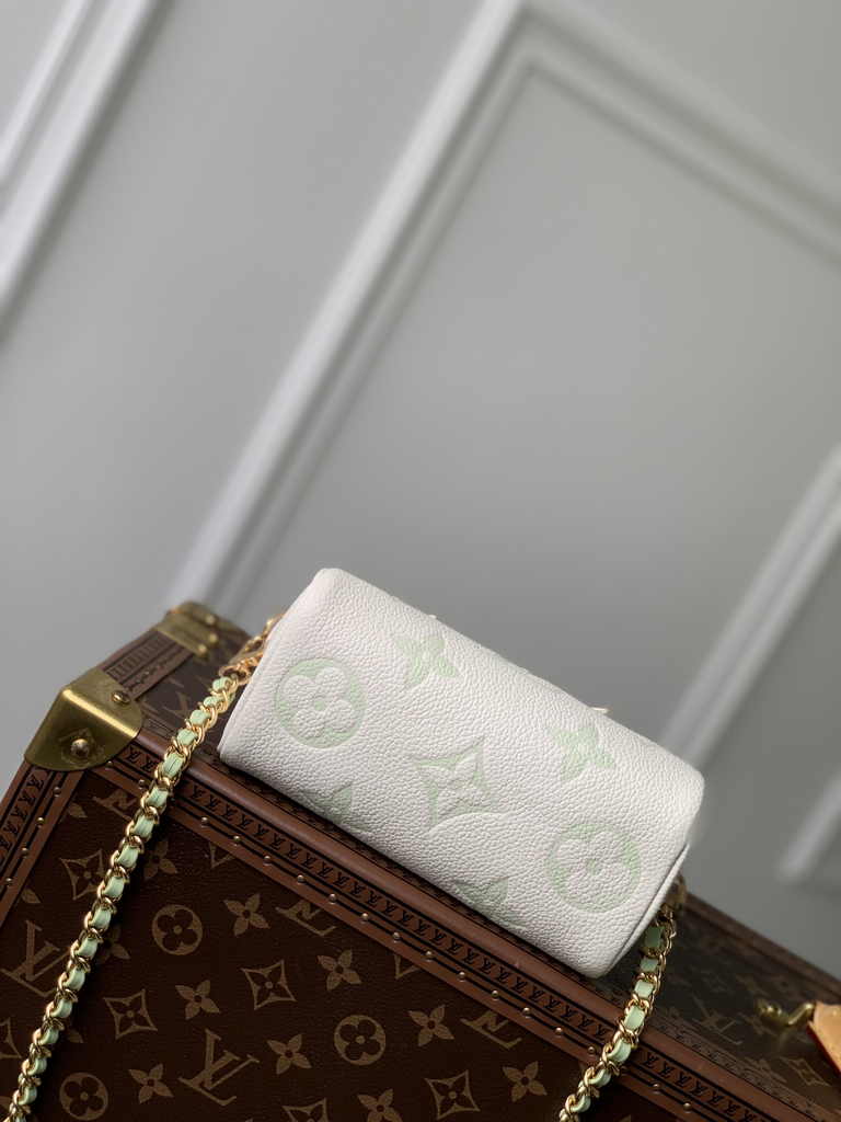 Louis Vuitton Nano Speedy Bag M24169 White Green