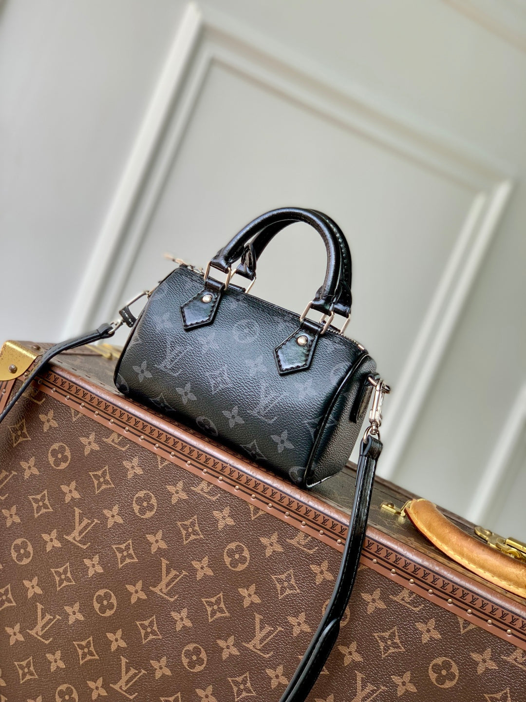 Louis Vuitton Nano Speedy Bag M26573 Monogram Eclipse