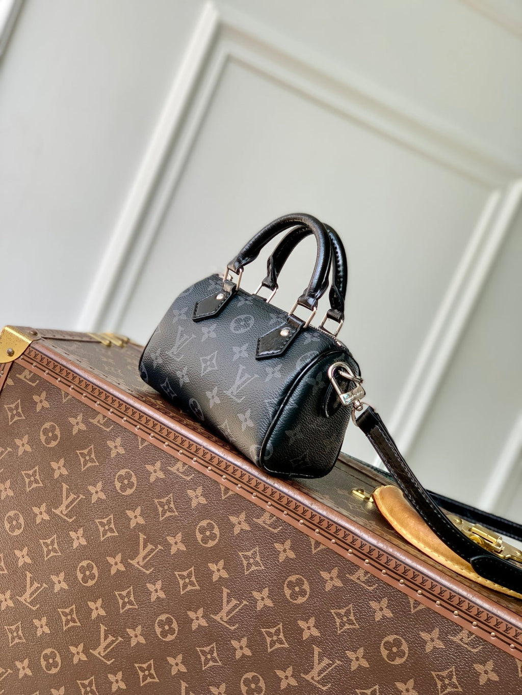 Louis Vuitton Nano Speedy Bag M26573 Monogram Eclipse