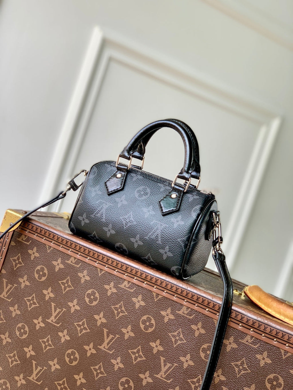 Louis Vuitton Nano Speedy Bag M26573 Monogram Eclipse