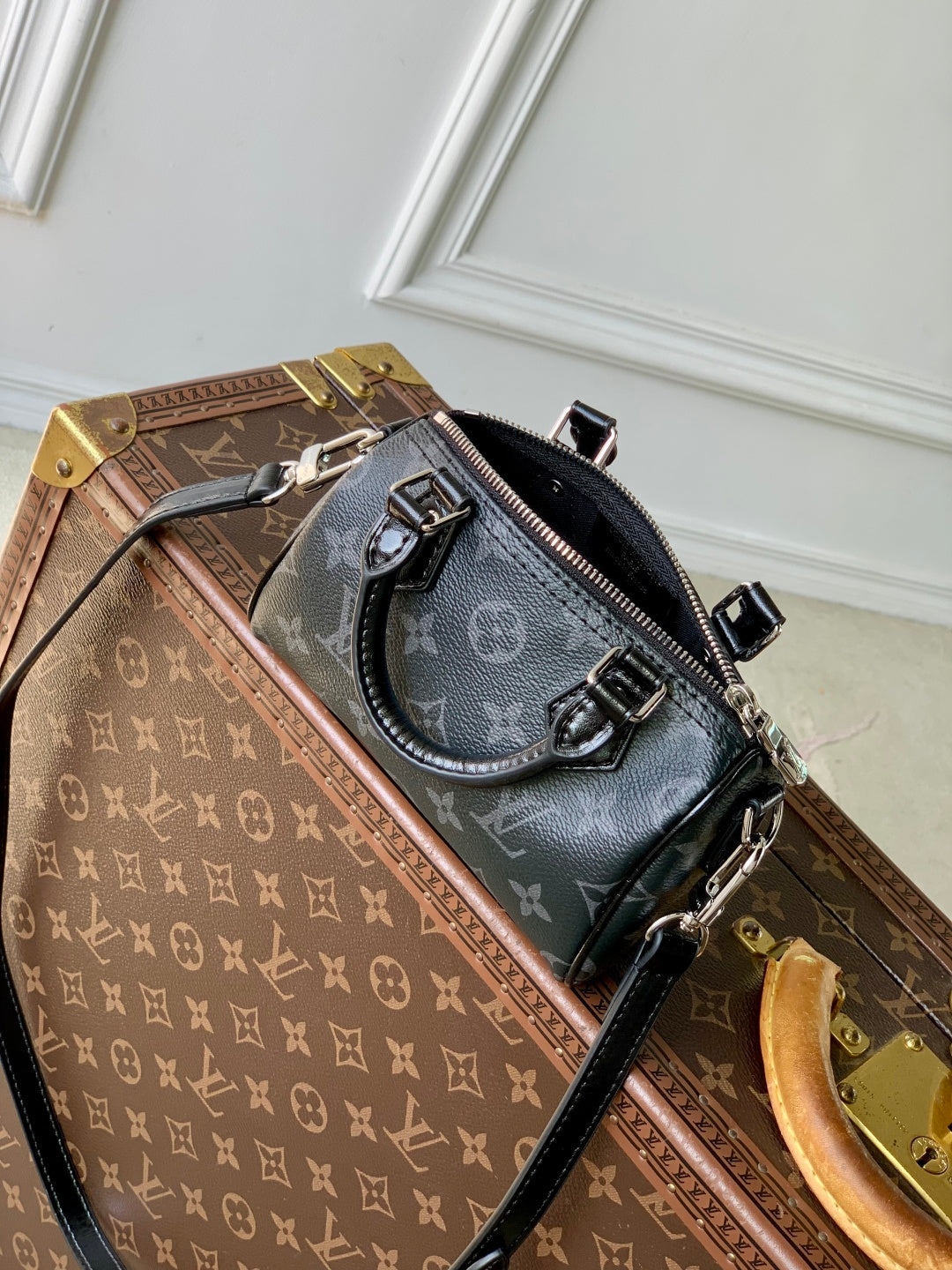 Louis Vuitton Nano Speedy Bag M26573 Monogram Eclipse