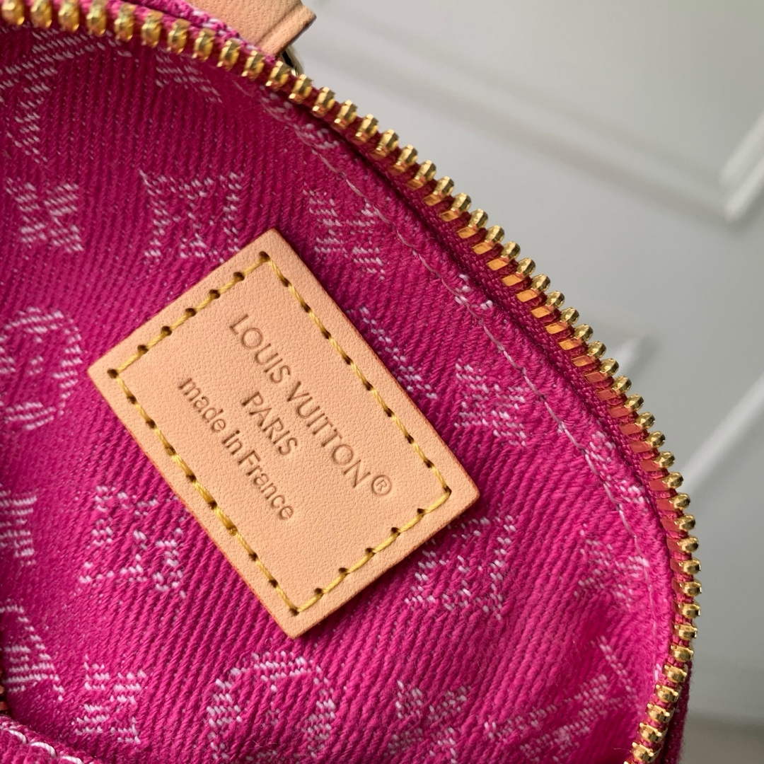 Louis Vuitton Nano Speedy Bag M27603 Fuchsia Denim
