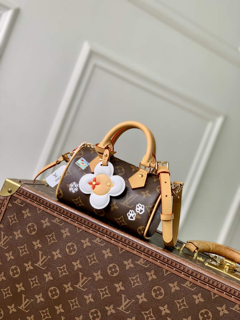 Louis Vuitton Nano Speedy Bag M15330 Monogram Snowy Pearl
