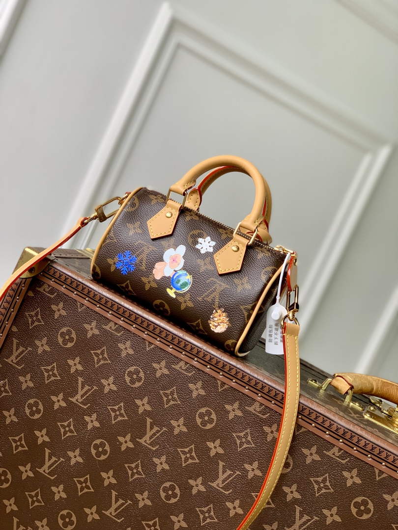 Louis Vuitton Nano Speedy Bag M15330 Monogram Snowy Pearl