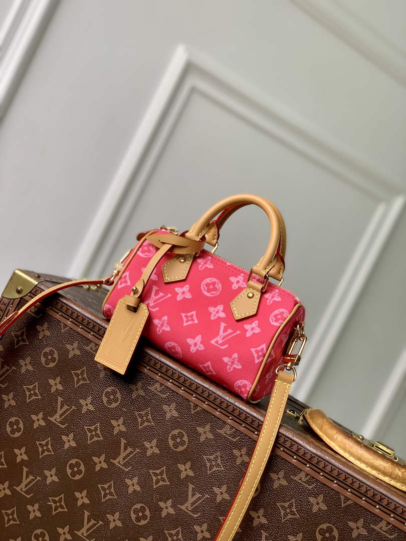 Louis Vuitton Nano Speedy Bag M28322 Monogram Rose Ruban