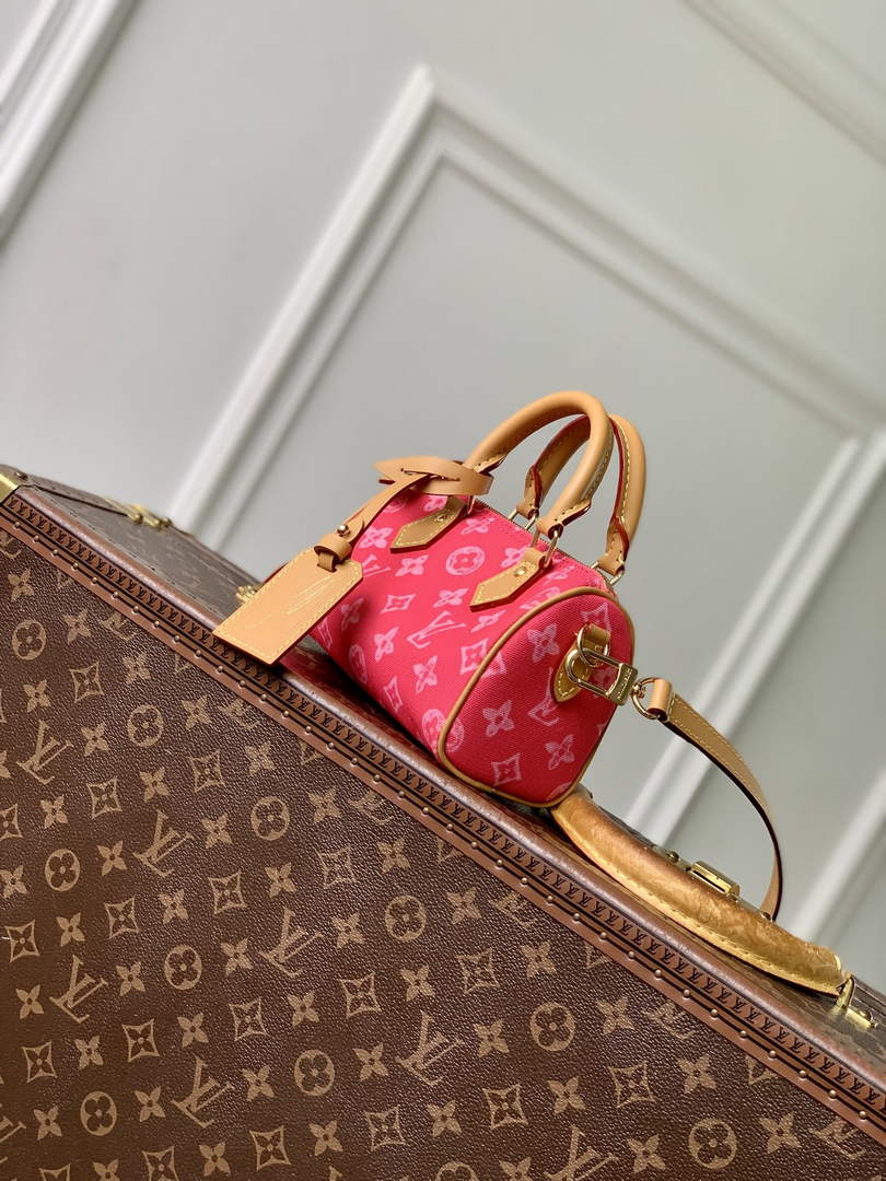 Louis Vuitton Nano Speedy Bag M28322 Monogram Rose Ruban