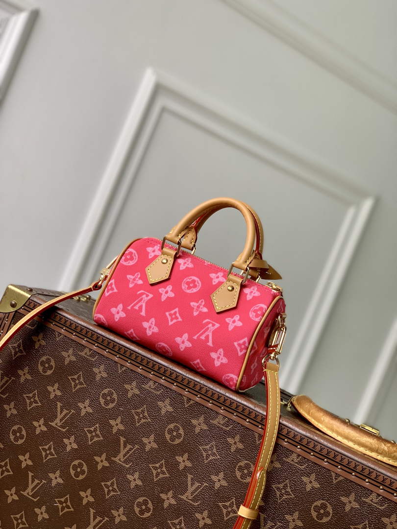 Louis Vuitton Nano Speedy Bag M28322 Monogram Rose Ruban