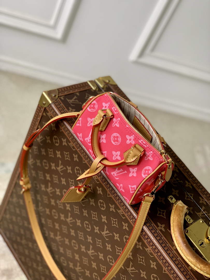 Louis Vuitton Nano Speedy Bag M28322 Monogram Rose Ruban