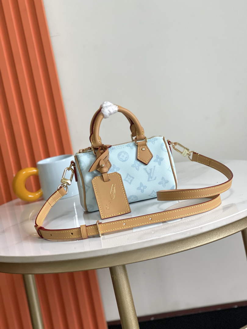 Louis Vuitton Nano Speedy Bag M28323 Monogram Blue